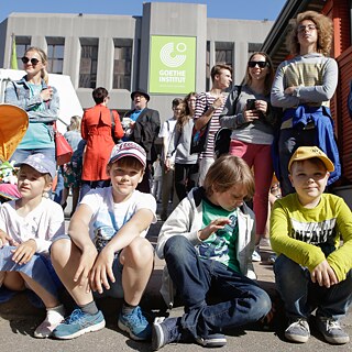 Kinder auf dem Sommerfest Goethe-Institut Moskau