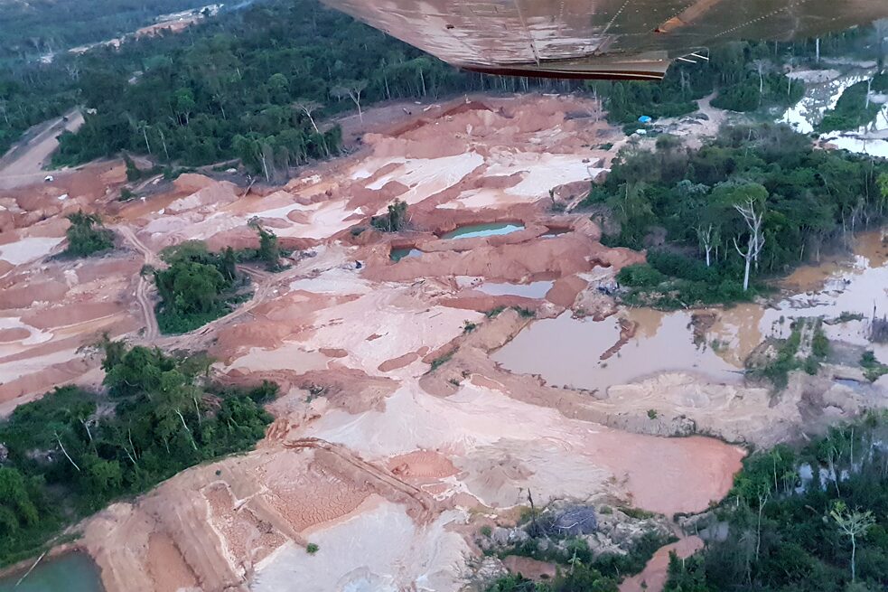 Illegales Goldschürfen auf dem indigenen Land der Kayapo, Bundesstaat Pará, Brasilien, 2019. 