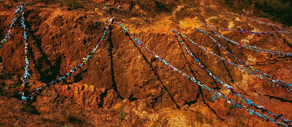 Project Collection: “Como costurar às margens?" (How to sew on the Margins?), São João del-Rei, Brazil, 2019. 81-meter-long installation made with the artists Hana Brener and Ana Pi Videira.