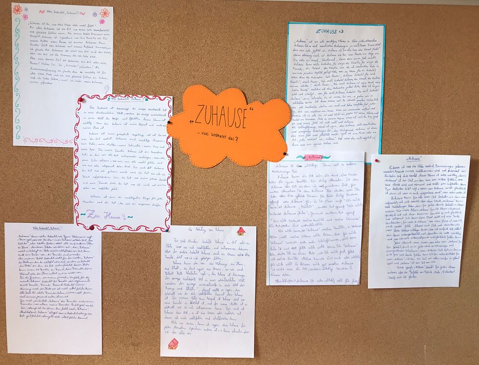 Einige Texte wurden sogar in der Schule ausgestellt