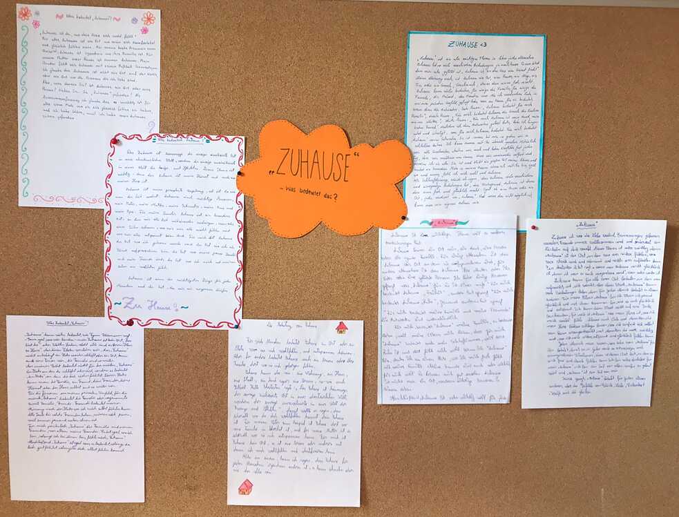 Einige Texte wurden sogar in der Schule ausgestellt