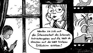 “Will they be content with the fake freedom of the internet and substitute the outside world with a world behind the screen?”