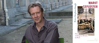 Foto von Peter Stephan Jungk und Buchcover