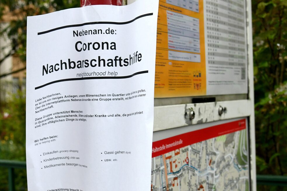 Not on the internet but looking for help? nebenan.de also organised offline support services during the corona lockdown.  