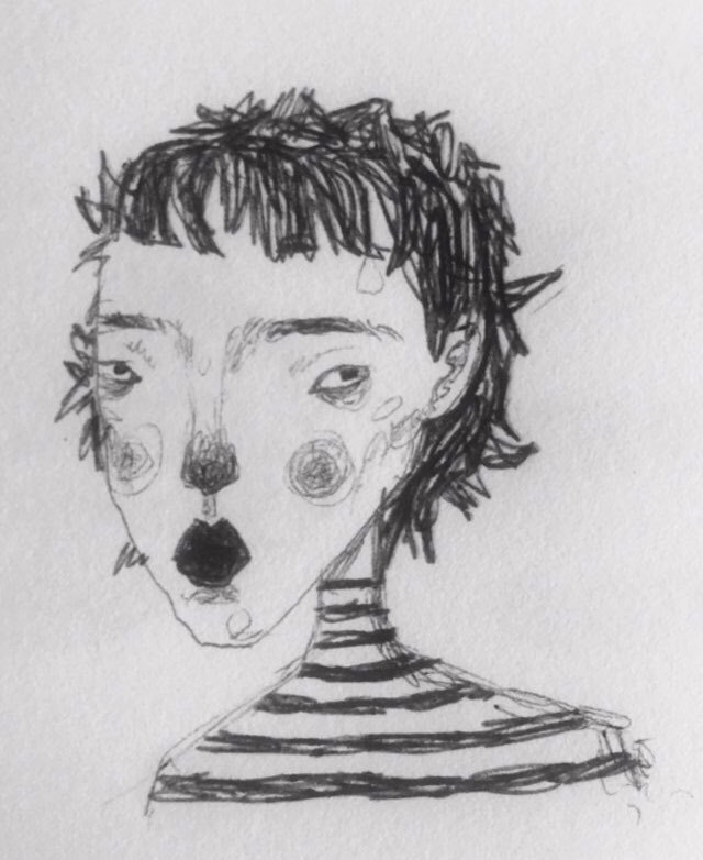 Портрет девочки в полосатой блузке