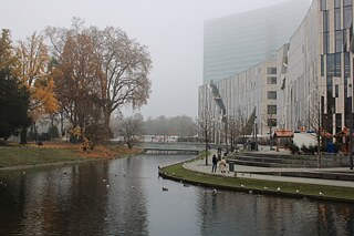 Blick von der Königsallee auf die Nördliche Düssel
