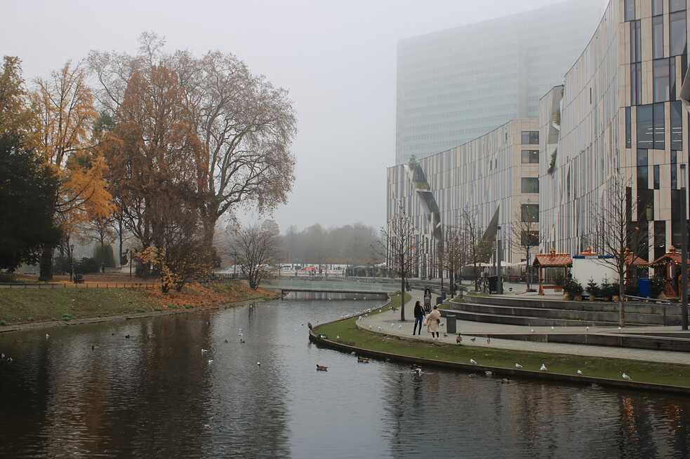 Blick von der Königsallee auf die Nördliche Düssel