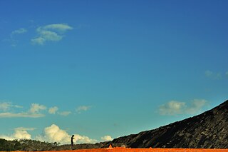 Una montaña de residuos de hulla.