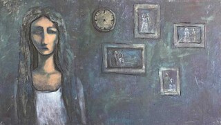 Gezeigt wird ein Gemälde der Künstlerin Hero Shekhe.