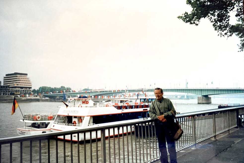 Otto Elsner (descendiente peruano) en su visita a Alemania, Colonia.
