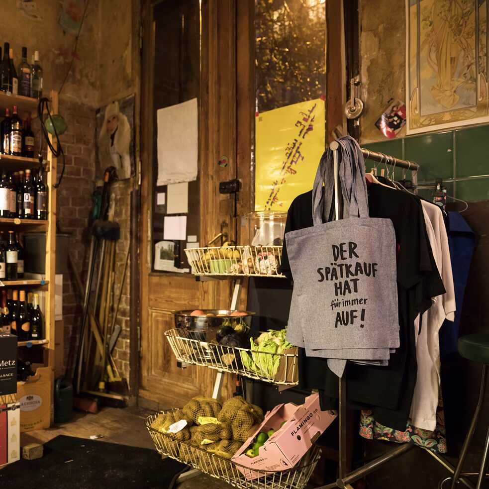 Merchandise inside Hotte’s Späti