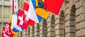 Schweizer Nationalfeiertag am 1. August in Zürich, Schweiz
