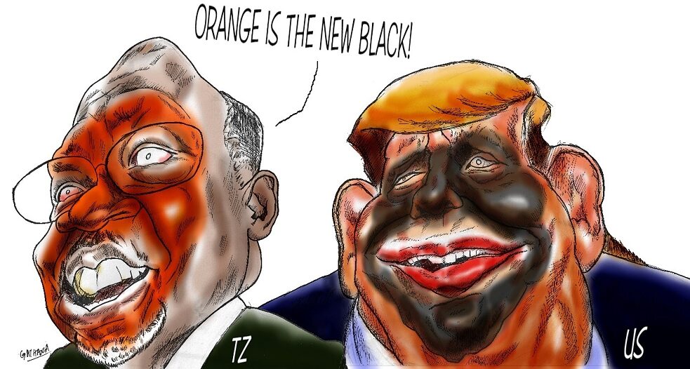Latitude – Karikatur mit Text „Orange is the new Black“ 