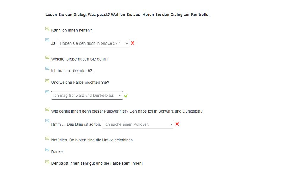 Näet heti harjoituksen oikeat vastaukset.