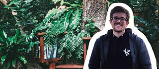 Florian vor Dschungelhintergrund - Collage