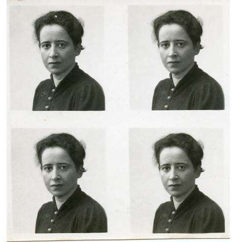 Hannah Arendt, Passport Photo (sheet of four). 1933.