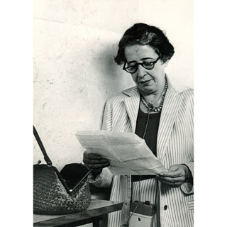 Hannah Arendt, probably in Jerusalem. 1961.