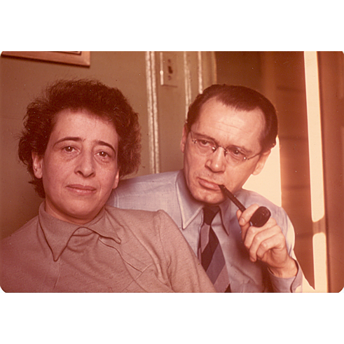 Hannah Arendt with her second husband, Heinrich Bluecher. 1950's.