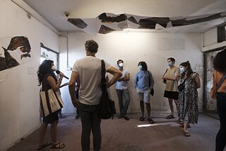 On every Friday during the festival Anushka Rajendran and Natasha Ginwala take visitors on a walk through the exhibition chapters of Language is Migrant at the Colombo Public Library and Rio Complex.