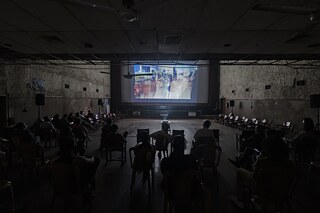 Lawrence Abu Hamdan's Once Removed finally screened in Colombo at Rio complex, a cinema marked by history of Black July 1983 at the opening chapter of the civil war. This astute and eye opening work tackles forced erasure of war crimes, intergenerational trauma, martyrdom and broken alliances all read through a protagonist reincarnated, flashbacks and buried archives. Photography: Shehan Obeysekara