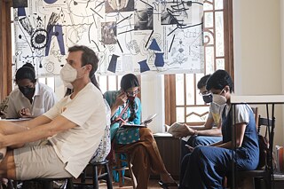 Led by cultural anthropologist Mythri Jegathesan, this workshop asked participants to think about the language, labor and Malaiyaka Tamil estate workers that make Ceylon tea possible. It featured readings from Jegathesan’s seminal book Tea and Solidarity: Tamil Women and Work in Postwar Sri Lanka, photographs from her research, and an open discussion about the politics of writing beyond the story of Ceylon tea and workers’ desires for justice in Sri Lanka.  Photography: Shehan Obeysekara