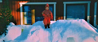 Sunna and snow fort in 1997. 
