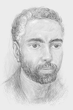 Selbstportrait des Künstlers Yihenew Worku