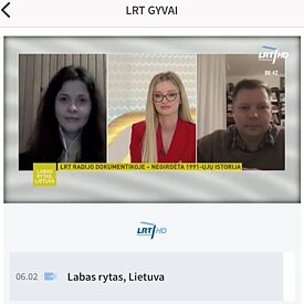 Stop kadras iš LRT Video reportažo laidoje „Labas rytas“, 2022.02.18