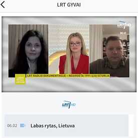 Screenansicht der LRT-Videoreportage in der Sendung „Labas Rytas“ am 18.02.2022
