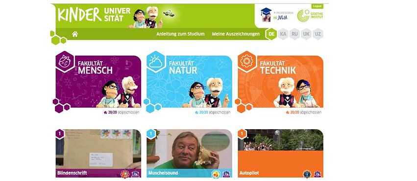 Lernplattform Übersicht