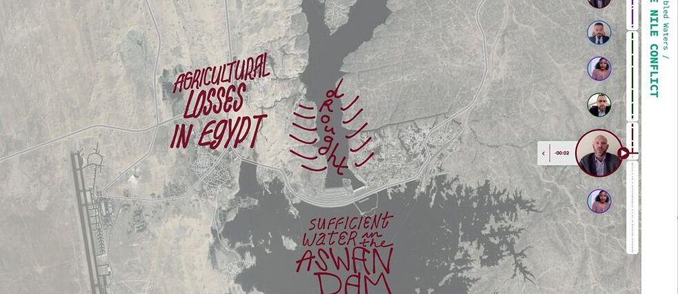 Ausschnitt v. der Karten-Grafik, Nil Konflikt v. Guy Saggee 