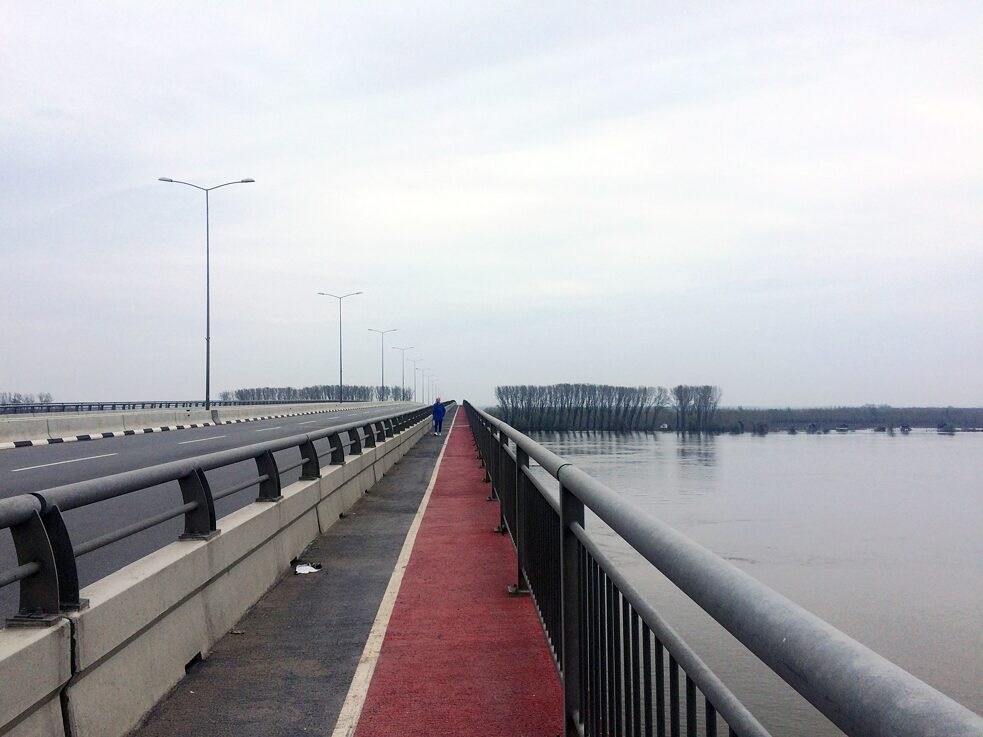 Blick über die Pupin-Brücke