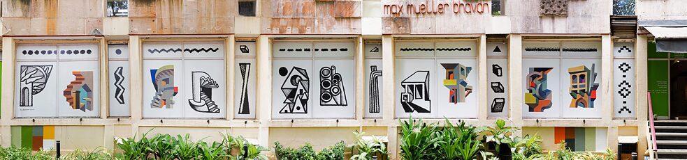 Mural at GI Mumbai windows 2021