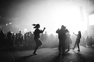 Tanzende auf dem Melt