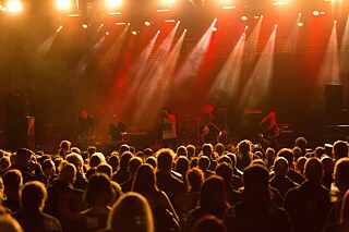 Die finnische Melodic-Death/Doom-Metal-Band Swallow the Sun auf dem 25. Wave-Gotik-Treffen 2016 in Leipzig/Deutschland.