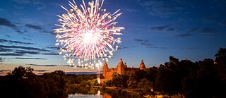 Abschluss Feuerwerk Volksfest Aschaffenburg