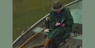A man in a boat