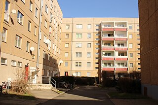 Ein Plattenbau im Seeburgviertel