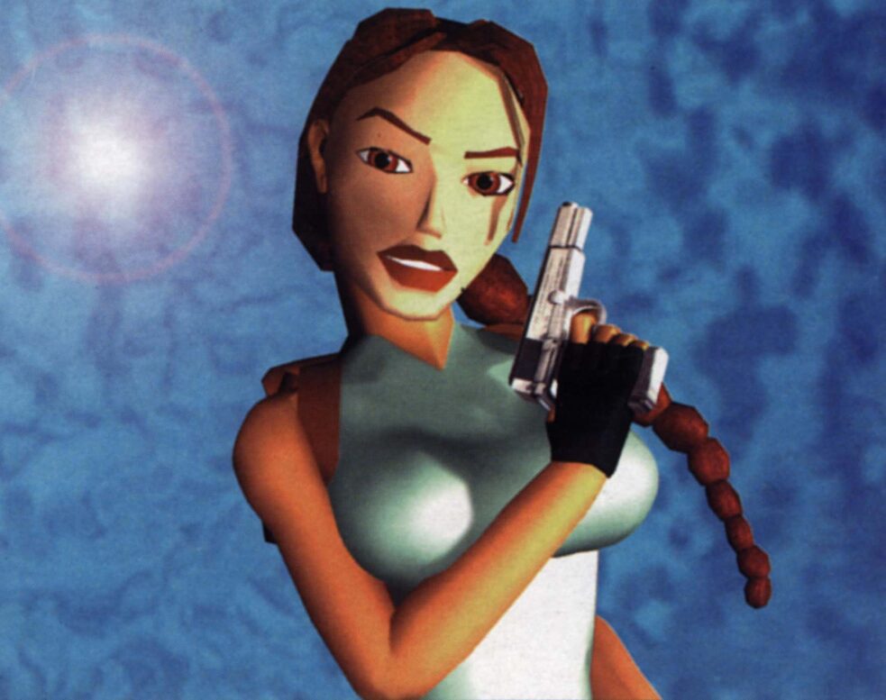 Lara Croft din „Tomb Raider“ în anii 1990. 