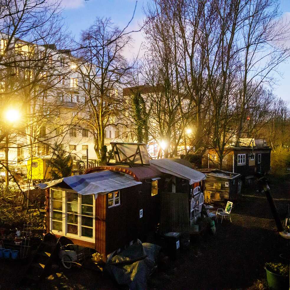 View of Wagenburg Lohmühle in Berlin
