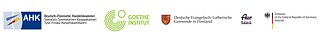 Die Logos von AHK Finnland, Goethe-Institut, Gemeinde, Botschaft und Aue-Stiftung &copy; . Logoleiste AHK Finnland, Goethe-Institut, Gemeinde, Botschaft, Aue-Stiftung