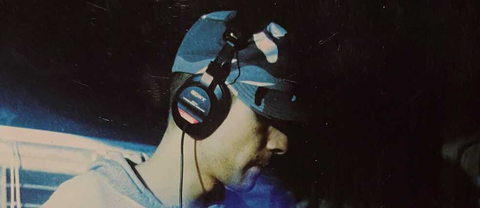 A DJ at work