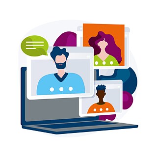 Personen die online sind