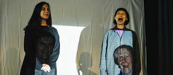 Margaret Leng Tan und Joana Gama bei Proben im Goethe-Institut in Lissabon.