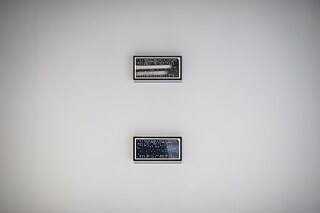 Ryoji Ikeda, "systematics [nº2-16]", 2014 und Ryoji Ikeda, "systematics [nº2-17]", 2014 im aqb 2021