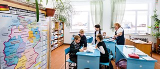 Deutschunterricht in der Schule von Litkowka in Russland