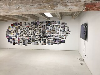 Vinca Petersen, "Timeline of a Raver "(extract from "A Life of Subversive Joy", 2020), Fotos, Flyer, Tinte, 2,3 x 7 m  im aqb 2021