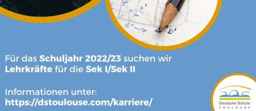 Annonce "Stellenangebot" de la Deutsche Schule Toulouse