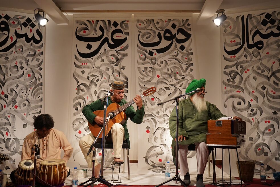 Opening night of the Simurgh Festival. The event began event began with a short theatre piece by young Afghan and Indian performers on the different journeys they had taken in their lives.