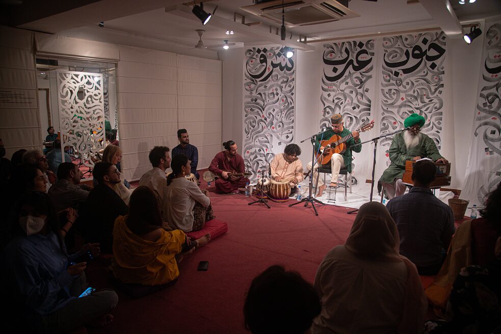 Opening night of the Simurgh Festival. The event began event began with a short theatre piece by young Afghan and Indian performers on the different journeys they had taken in their lives.
